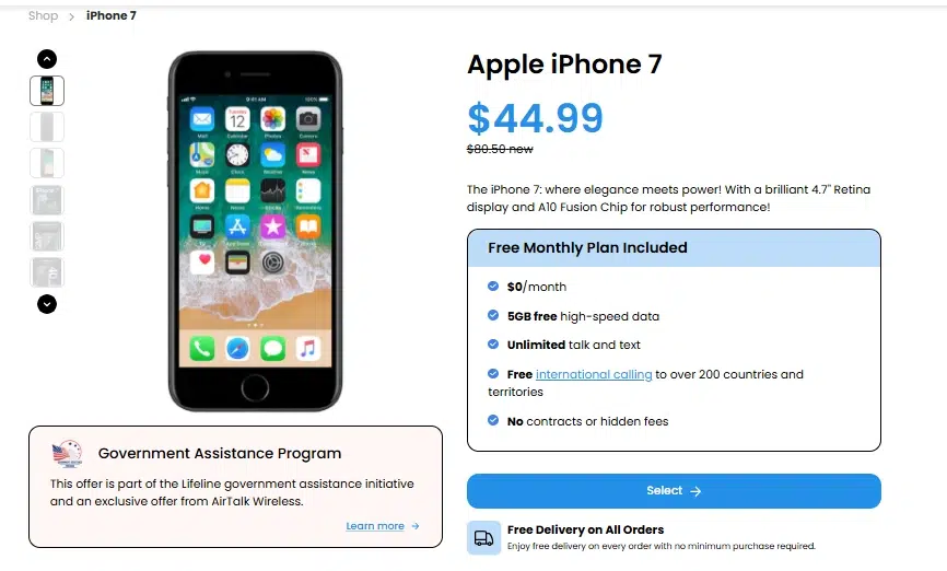 free Apple iPhone 7