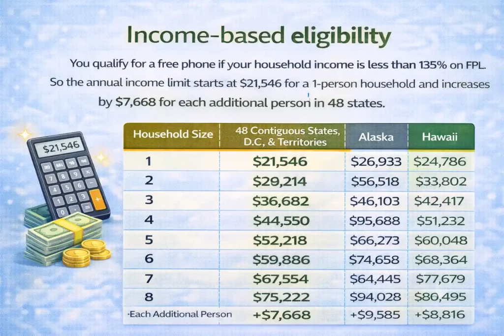 Income eligibility for Airtalk wireless government phone
