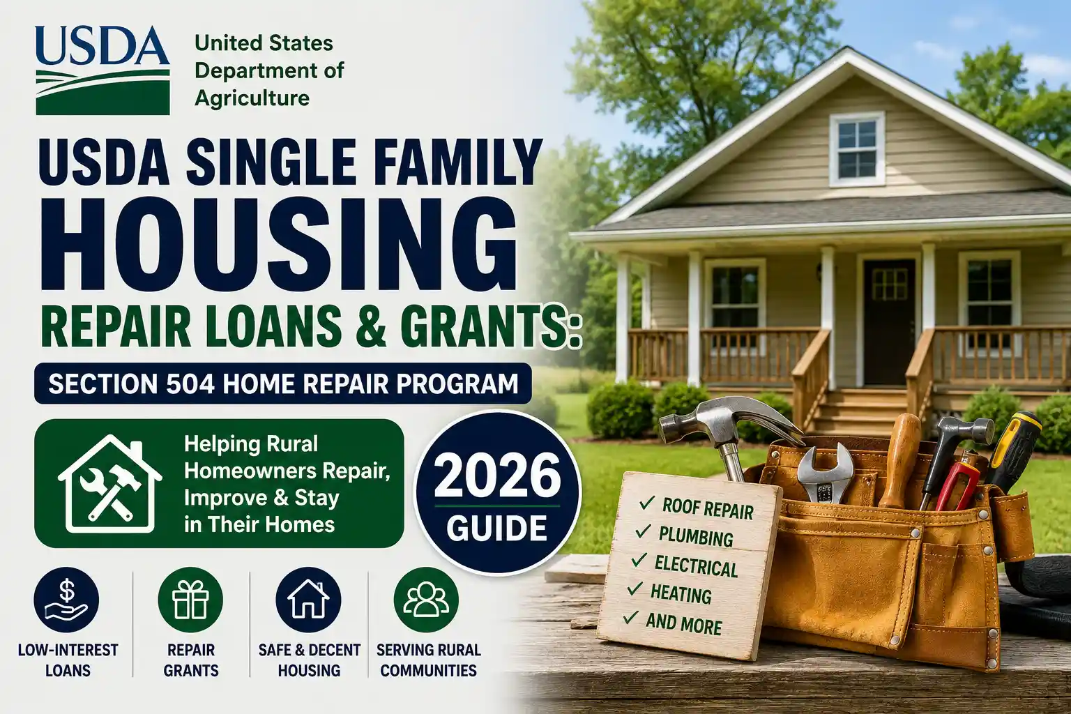 USDA Single Family Housing Repair Loans & Grants Section 504 Home Repair Program (2026 Guide)