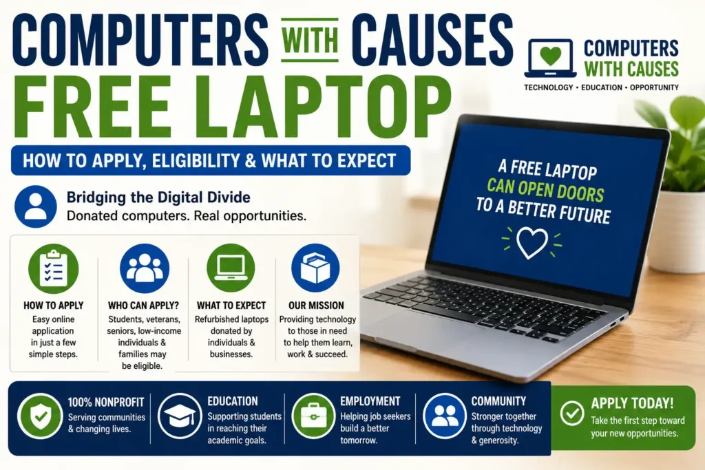 Computers With Causes Free Laptop How to Apply, Eligibility & What to Expect