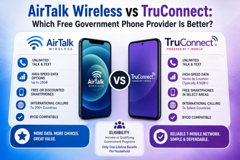 AirTalk Wireless vs TruConnect Which Free Government Phone Provider Is Better