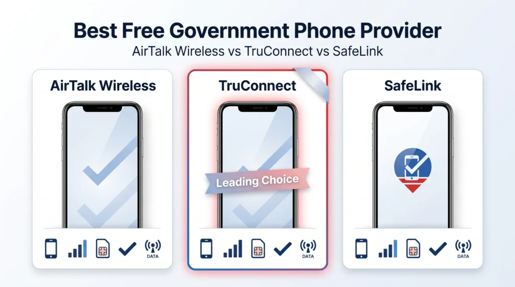 Best Free Government Phone Provider AirTalk Wireless vs TruConnect vs SafeLink