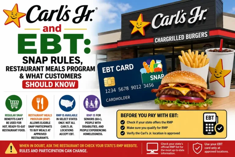 Carl’s Jr. and EBT SNAP Rules, Restaurant Meals Program & What Customers Should Know