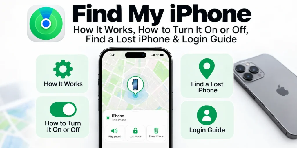 Find My iPhone How It Works, How to Turn It On or Off, Find a Lost iPhone & Login Guide