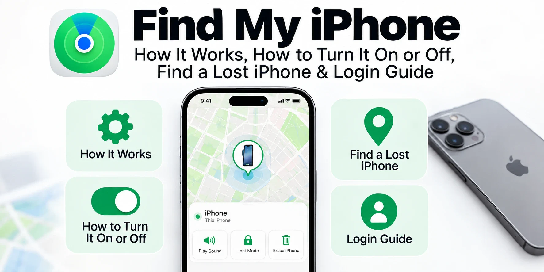 Find My iPhone How It Works, How to Turn It On or Off, Find a Lost iPhone & Login Guide