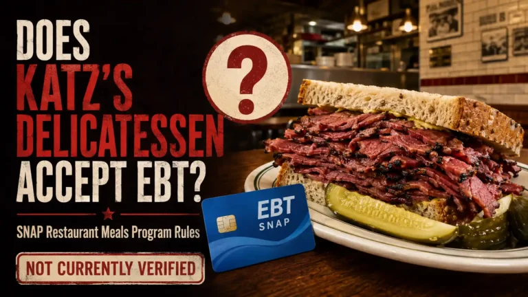 Does Katz’s Delicatessen Accept EBT SNAP Restaurant Meals Program Rules Explained