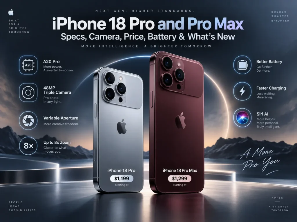 iPhone 18 Pro and Pro Max Specs, Camera, Price, Battery & What’s New