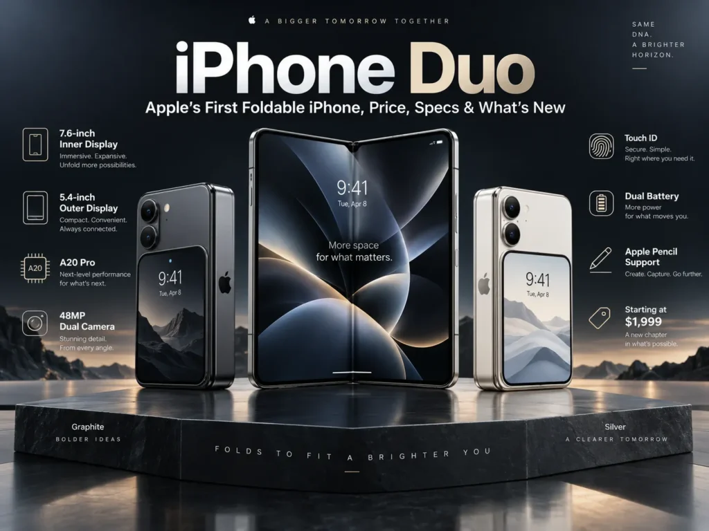 iPhone Duo Apple’s First Foldable iPhone, Price, Specs & What’s New