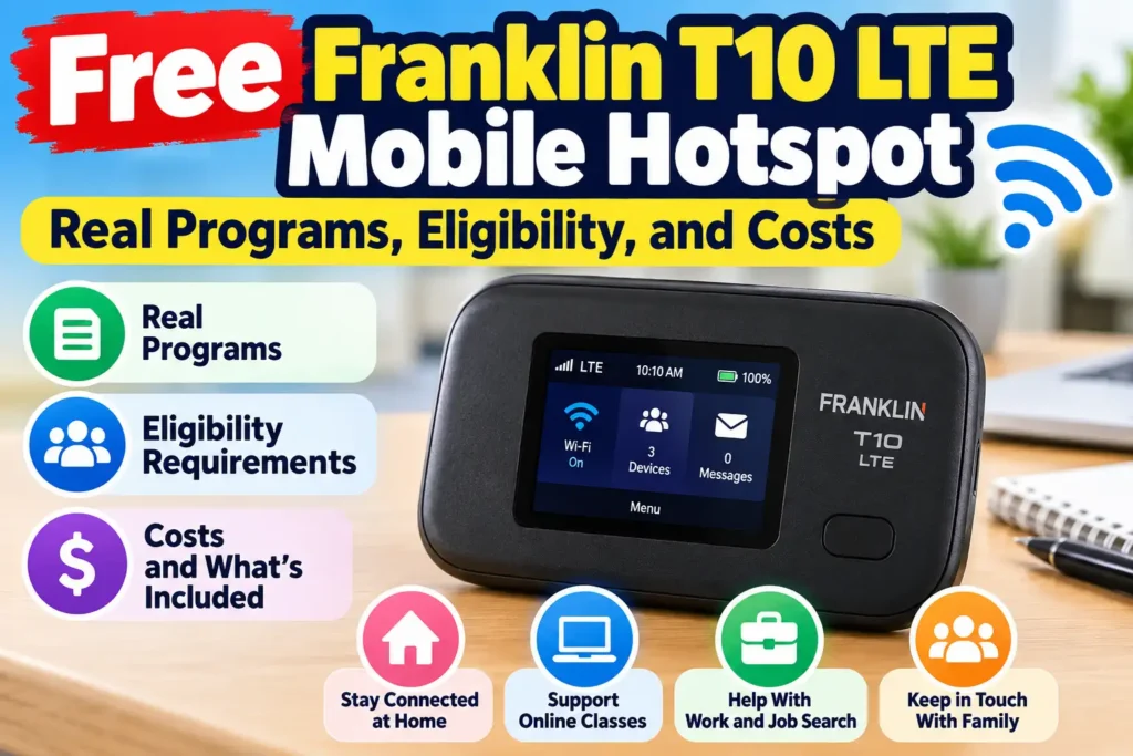 Free Franklin T10 LTE Mobile Hotspot Real Programs, Eligibility, and Costs